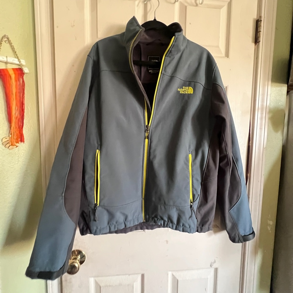 The North Face Men's Performance Jacket in Gray and Yellow